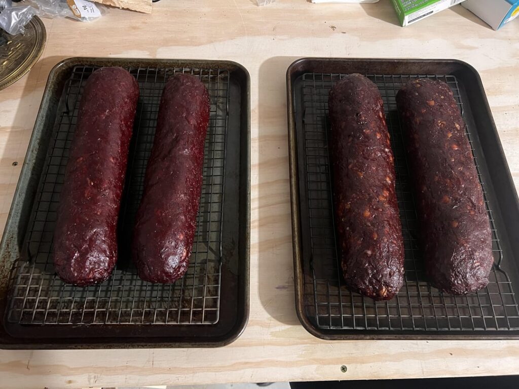 Rocking out some venison summer sausage before spring hits