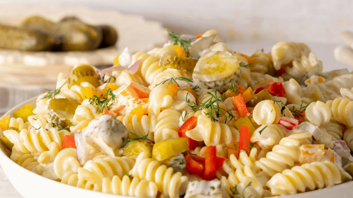 Dill Pickle Pasta Salad