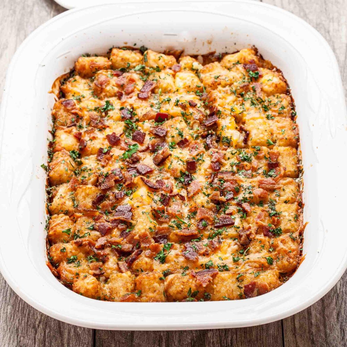Tater Tot Breakfast Casserole Recipe [OC]