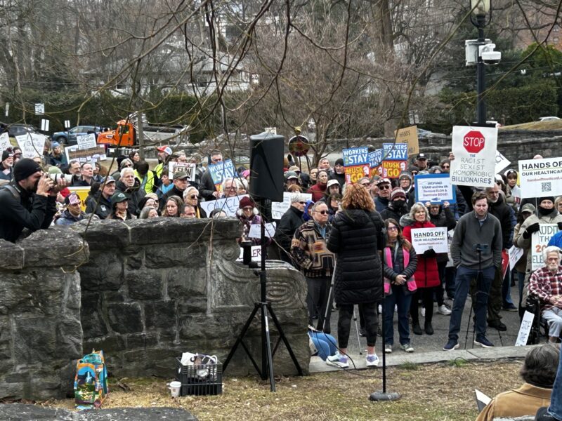 Local Democrats Fire Up Their Base at a Patriots Park Rally