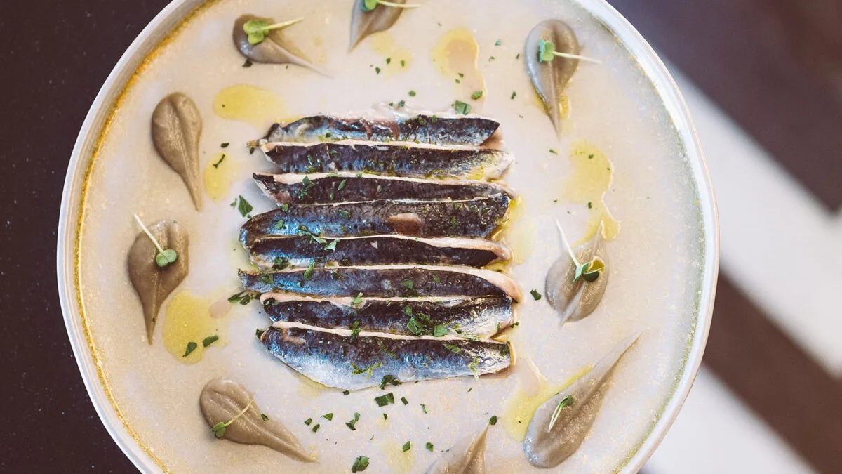 A sardine starter at L'Observatoire du Gabriele in Bordeaux
