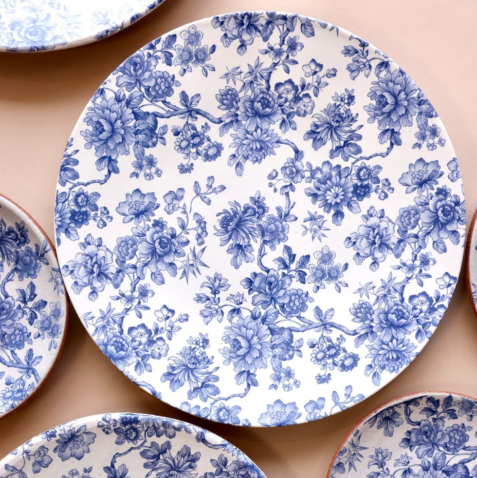 Blue Peony Plate