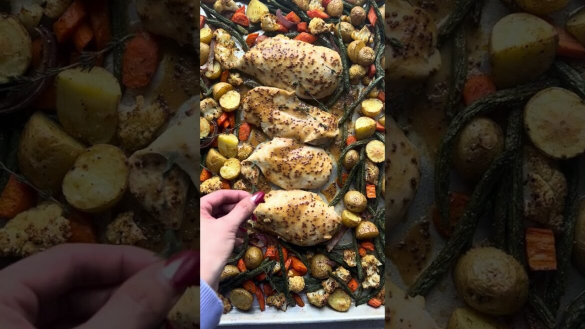 Sheet Pan Honey Mustard Chicken and Veggies