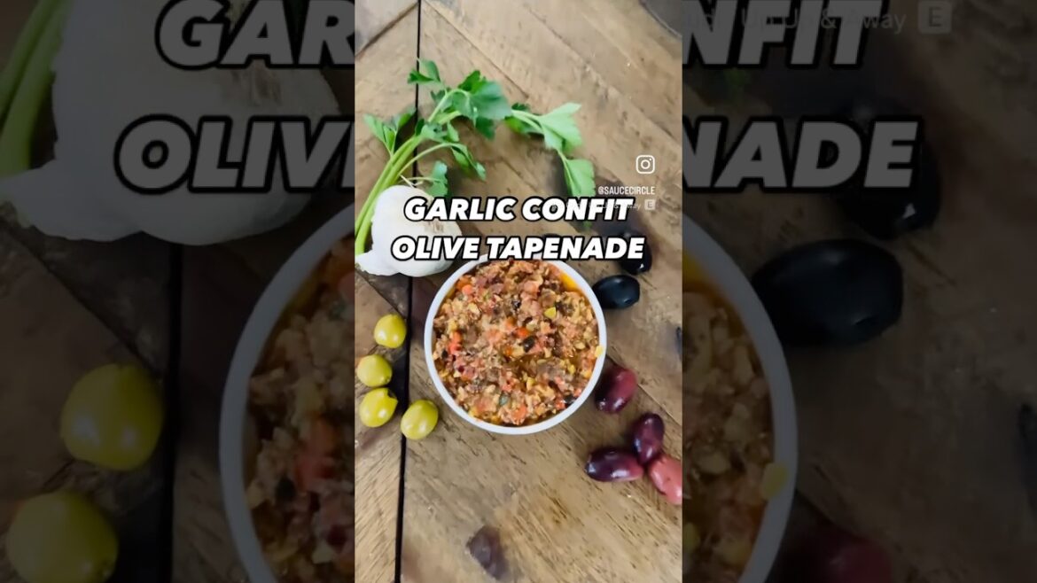 Garlic Confit Olive Tapenade. #recipe #recipes #olives #garlic Garlic Confit Olive Tapenade. #recipe #recipes #olives #garlic