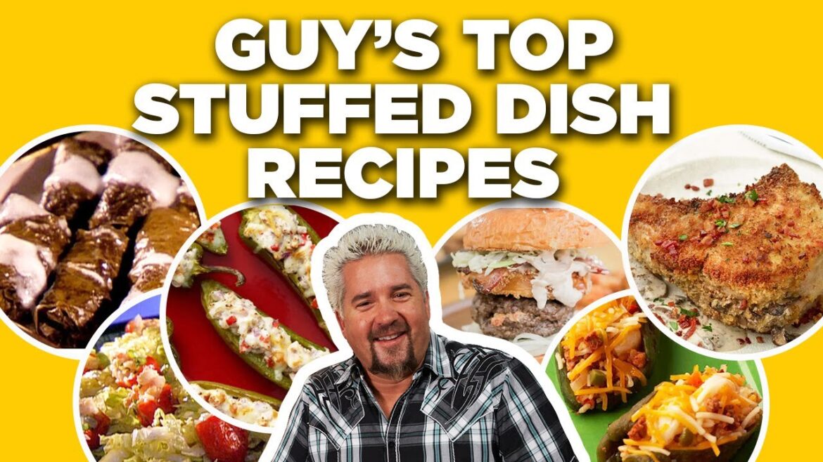 Guy Fieri's Top Stuffed Dish Recipe Videos | Guy's Big Bite | Food Network