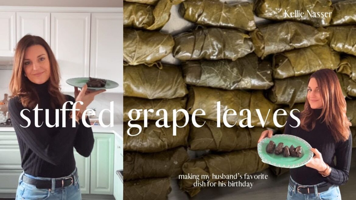 Make Stuffed Grape Leaves for my husband's birthday meal