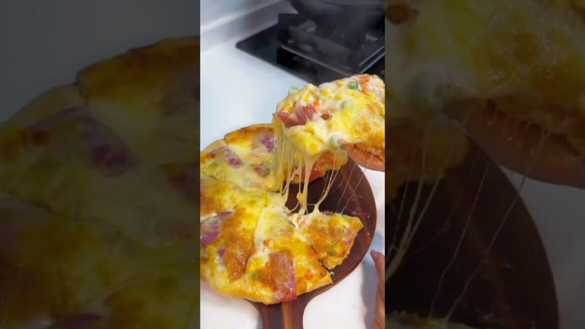 I made pizza at home chesse loaded I made pizza at home chesse loaded