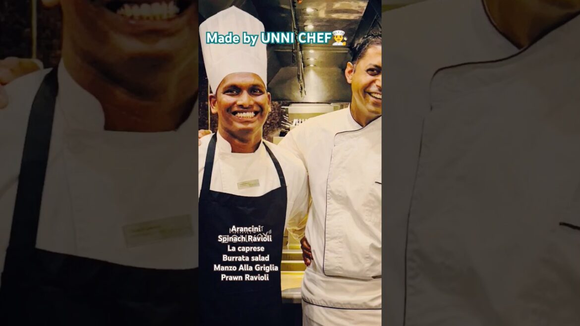 Made by UNNI chef (Arancini, Spinach Ravioli,La Caprese,Burrata Salad,Manzo Griglia, prawn Ravioli)