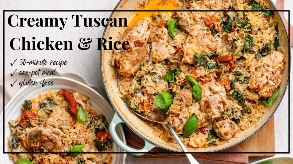 Creamy Tuscan Chicken and Rice (gluten-free)