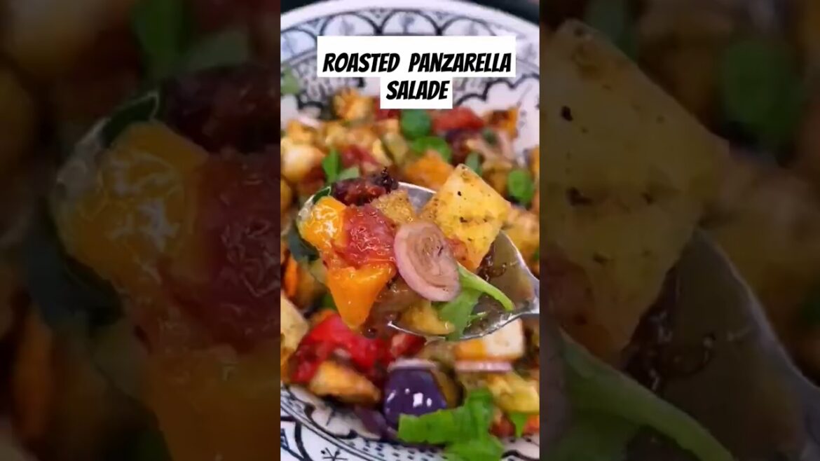 Healthy Roasted Panzarella Salad  #recipe #salad #healthy #italian #food #shorts #fyp