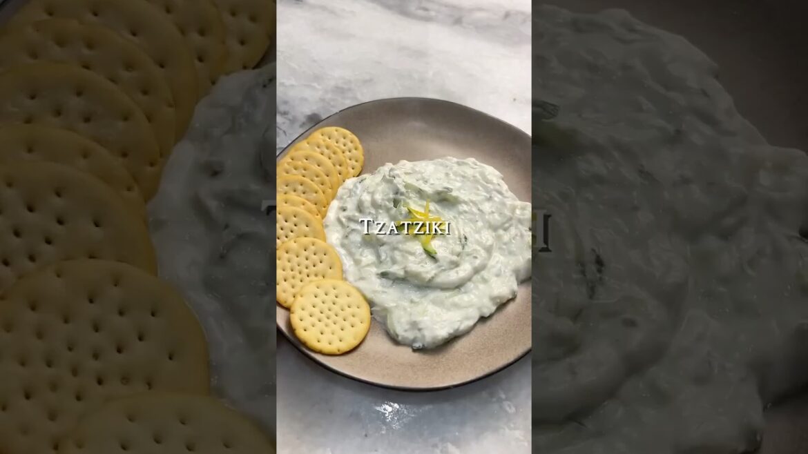 Easy Tzatziki Sauce Recipe – 5 Ingredients, No Measurements Needed! #shorts