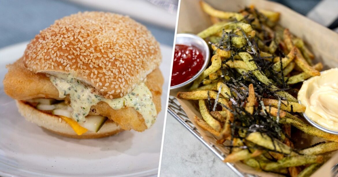 Fried Cod Fish Sandwich With Nori French Fries: Get The Recipes!