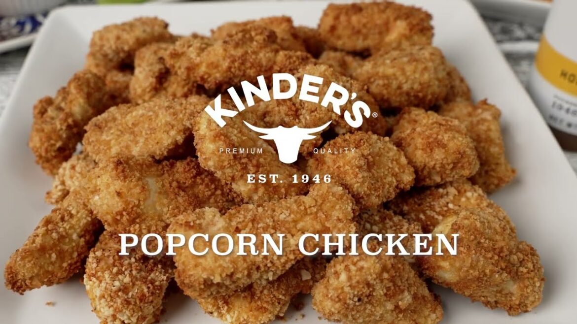 Popcorn Chicken with Honey Mustard Dipping Sauce