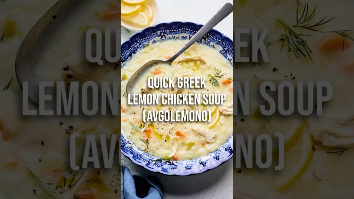 Quick Greek Lemon Chicken Soup (Avgolemono)