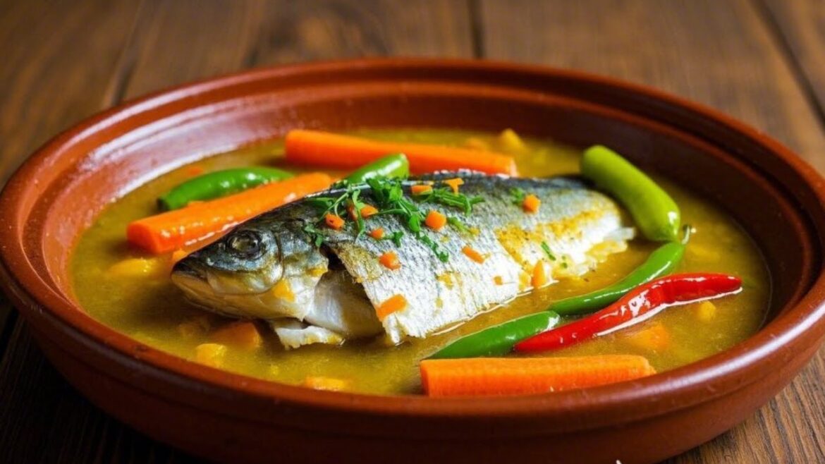 tajín de pescado con zanahorias y pimientos  Fish Tagine with Carrots and Peppers