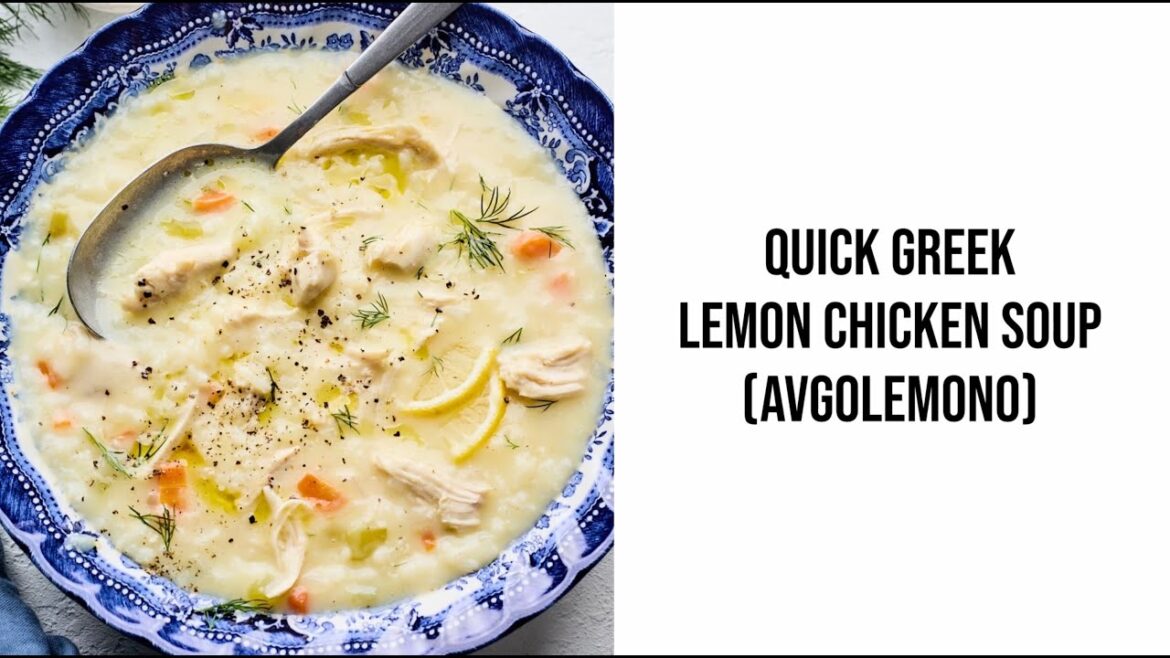 Quick Greek Lemon Chicken Soup (Avgolemono)