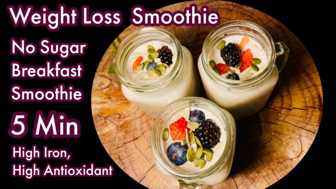 Weight loss Breakfast Smoothie |Easy Breakfast Smoothie |No Sugar Smoothie Recipe |Flaxseed Smoothie