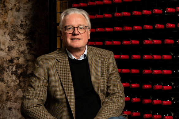 Wine historian Andrew Caillard. His ancestor, John Reynell, planted the first commercial vineyard in South Australia.