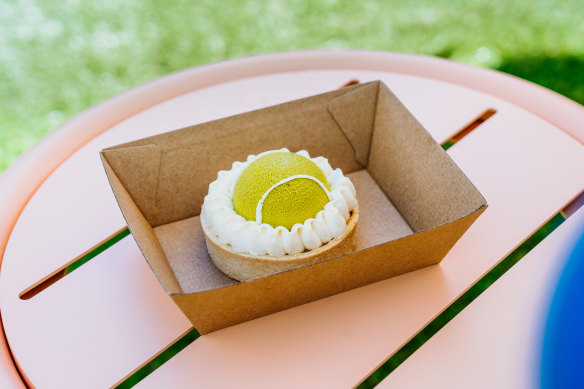The very photogenic (and delicious) tennis ball tart from All Things Equal.