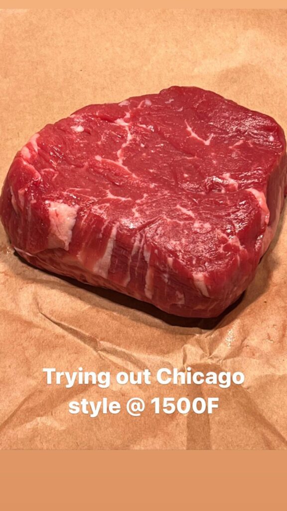 1500F Sear Station 1min per side with clarified butter.