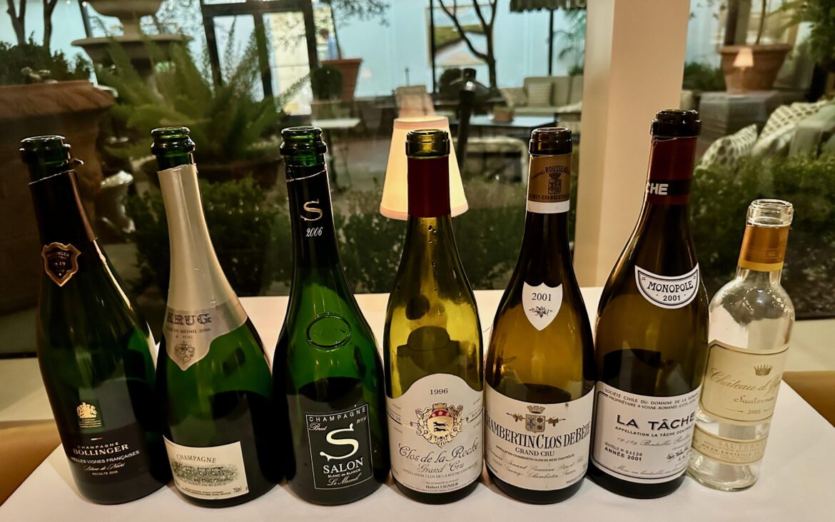 A truly exceptional dinner w/ Tête de Cuvées and Grand Cru Burgs