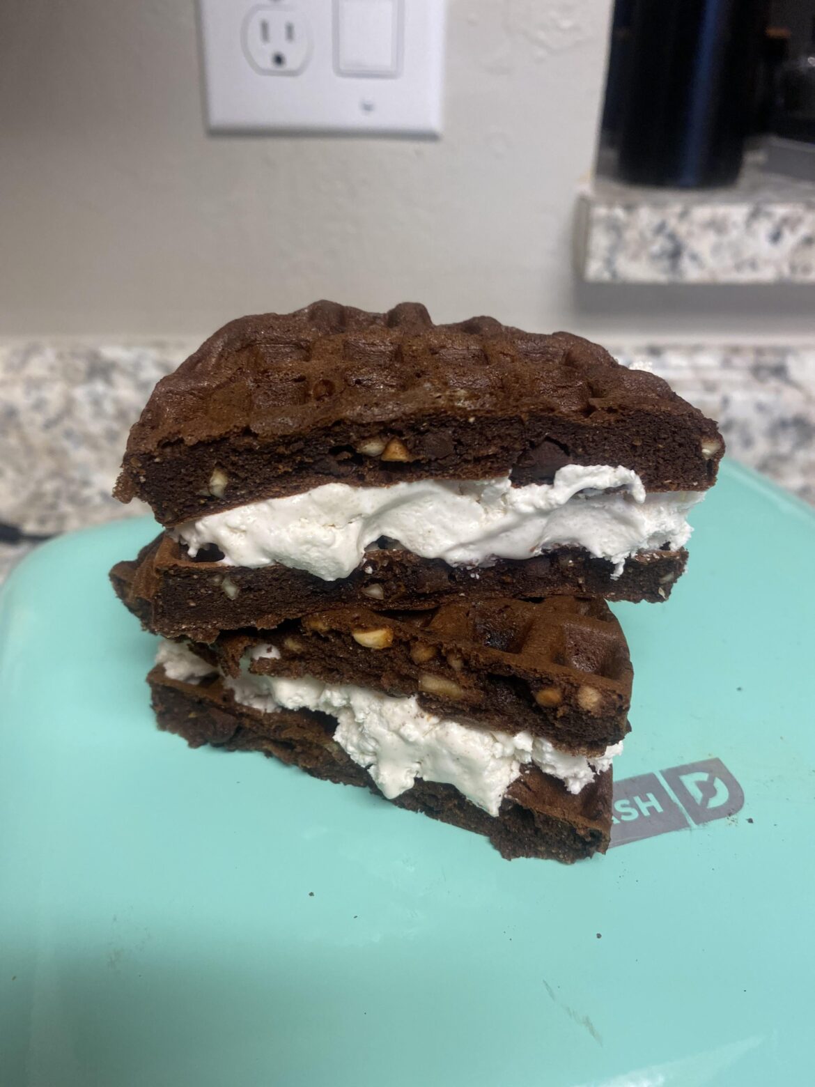 Keto chocolate ice-cream sandwich