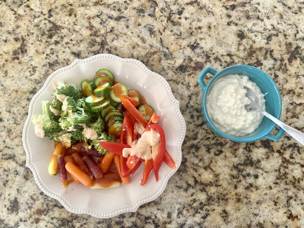 1,222 Calories For The Day, 112 Grams of Protein, 32 Grams of Fiber, 37 Grams of Fat