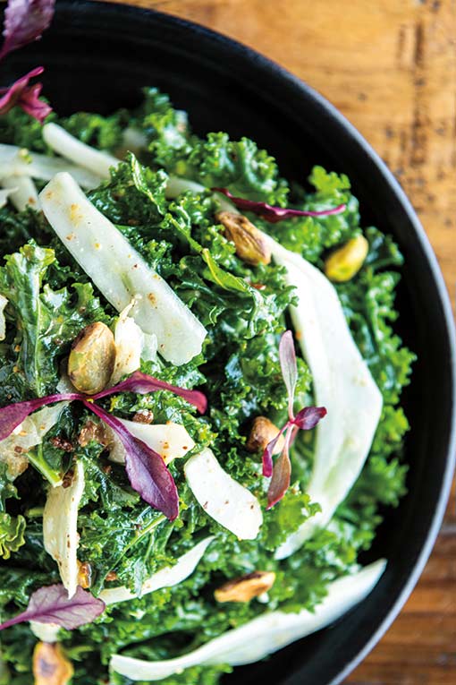 kale salad with shaved fennel