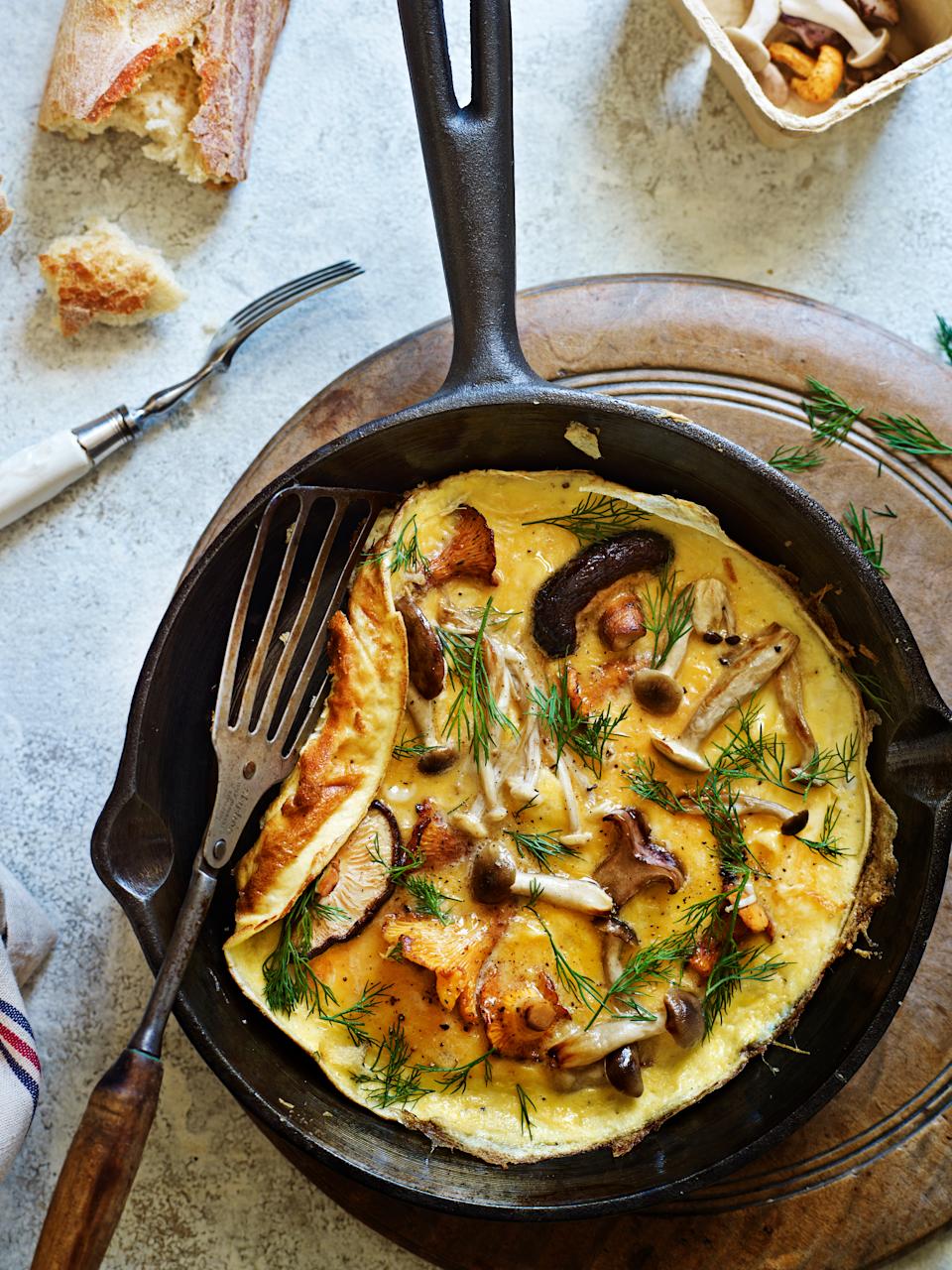 Omelette with mushrooms. (Getty Images)