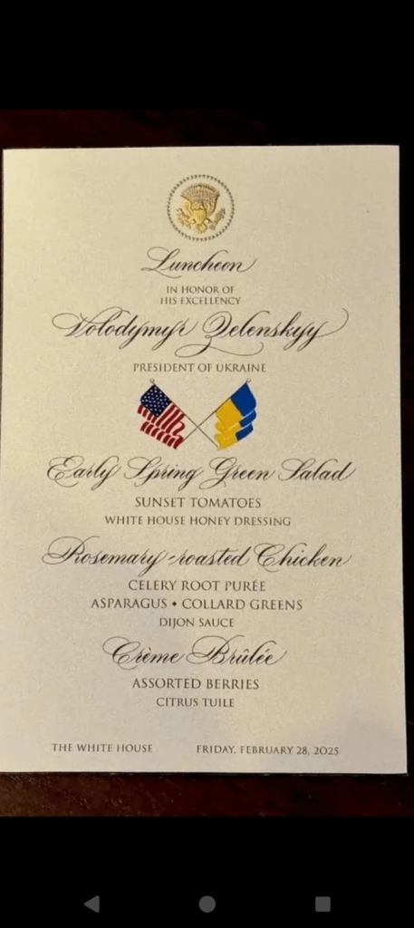 What they get at the White House for dignitaries