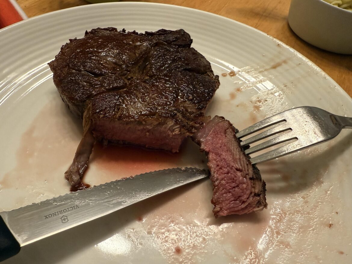 I criticised someone else’s steak, so may as well put myself in the firing line