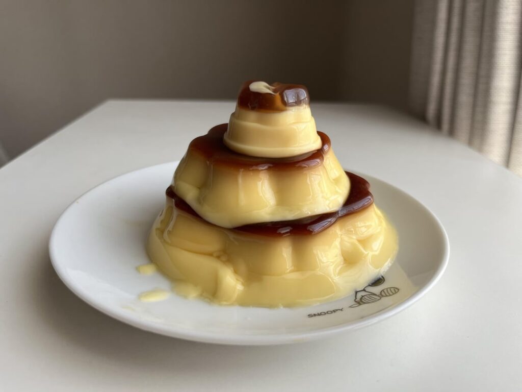 i made the forbidden pudding tower… 🍮
