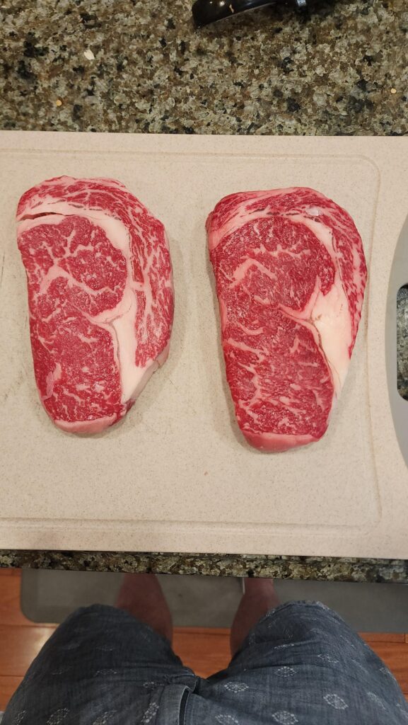 Snr wagyu ribeye for a birthday dinner