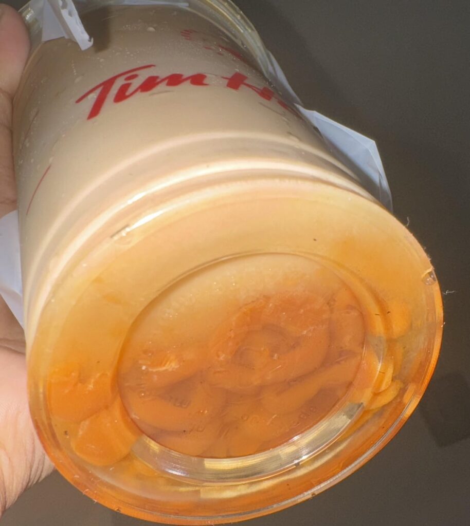 Why does the caramel at the bottom of my drink look like this..?