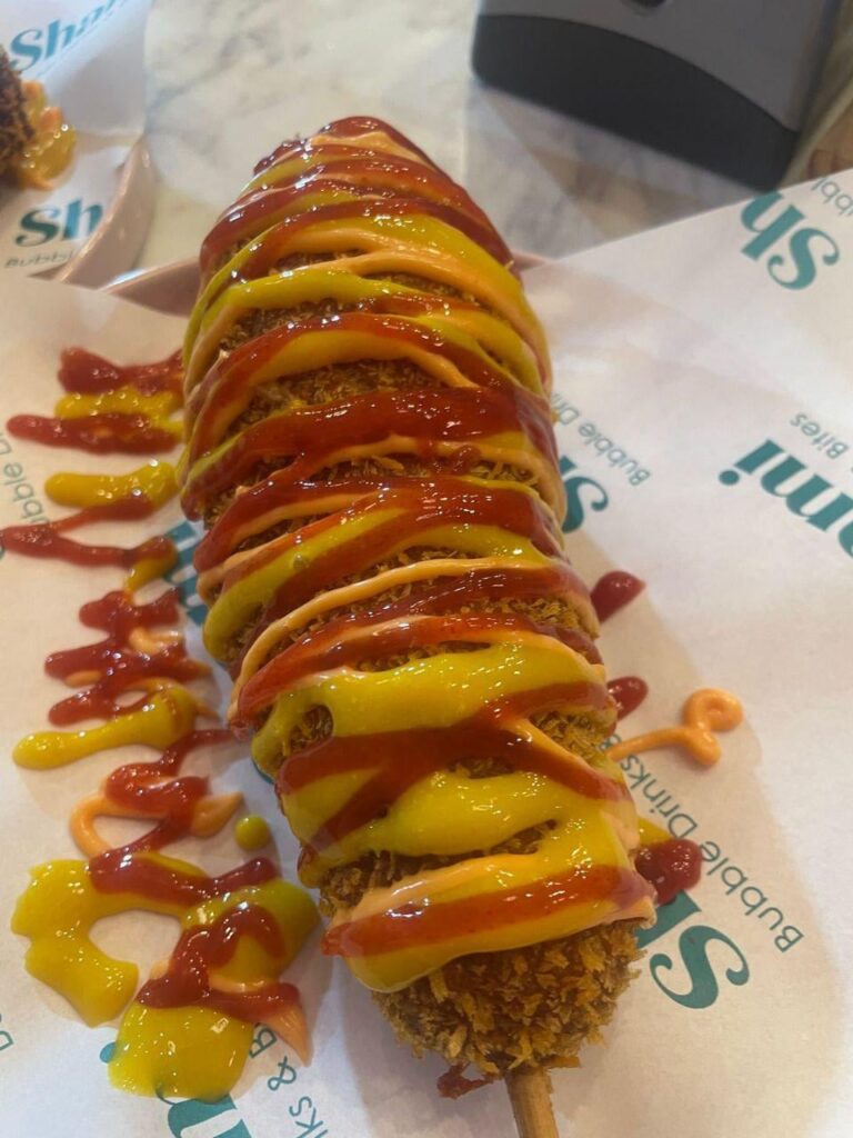 A delicious corndog to delight any time!