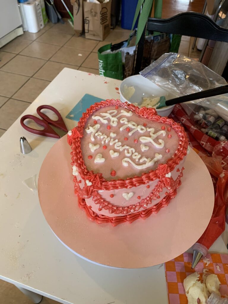 I started doing cakes a little over 4 months ago and I’ve learned a lot :-) not perfect yet but so much progress! (Swipe for my first attempt in November)