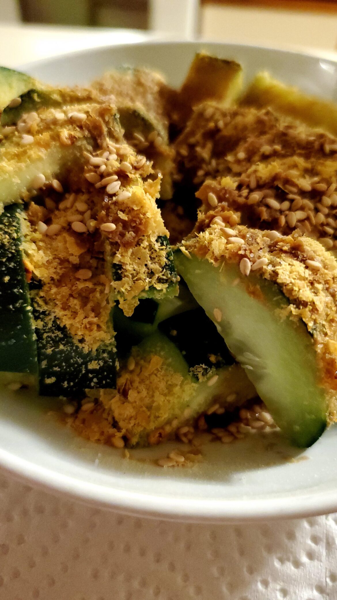 It doesn't look great but it's my favorite under 100cal side dish.