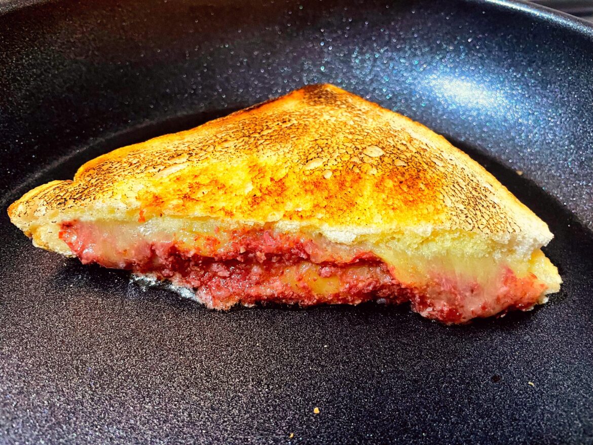 Just had a corned beef toastie for breakfast.