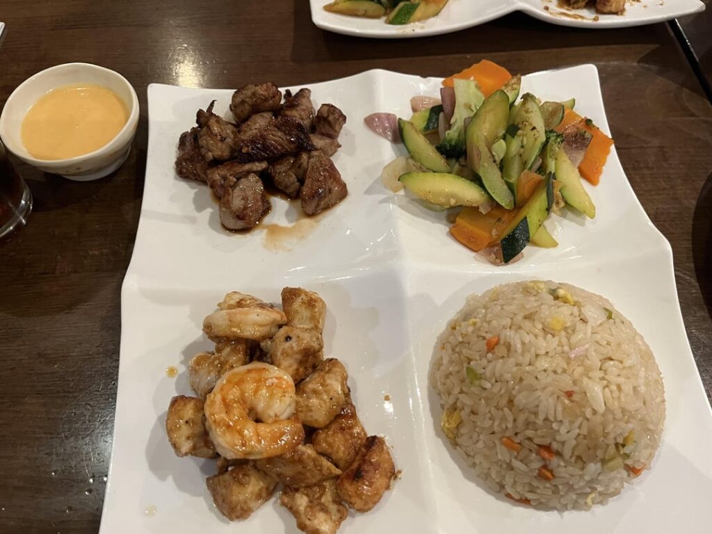 How many calories are in this Hibachi meal from last night?