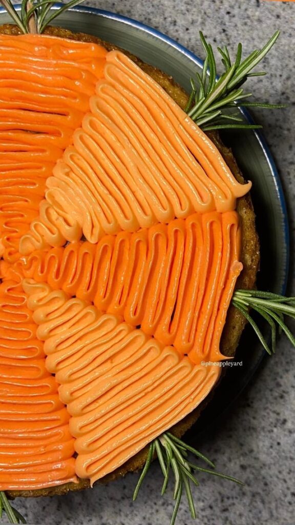 Marble Carrot Pound Cake with Cream Cheese Frosting Carrot Designs