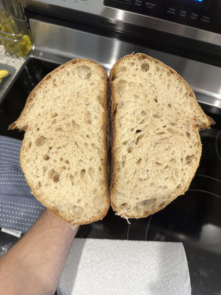 After many, many mediocre loaves I finally made one I’m proud of. Turns out my previous starter was the culprit all along.