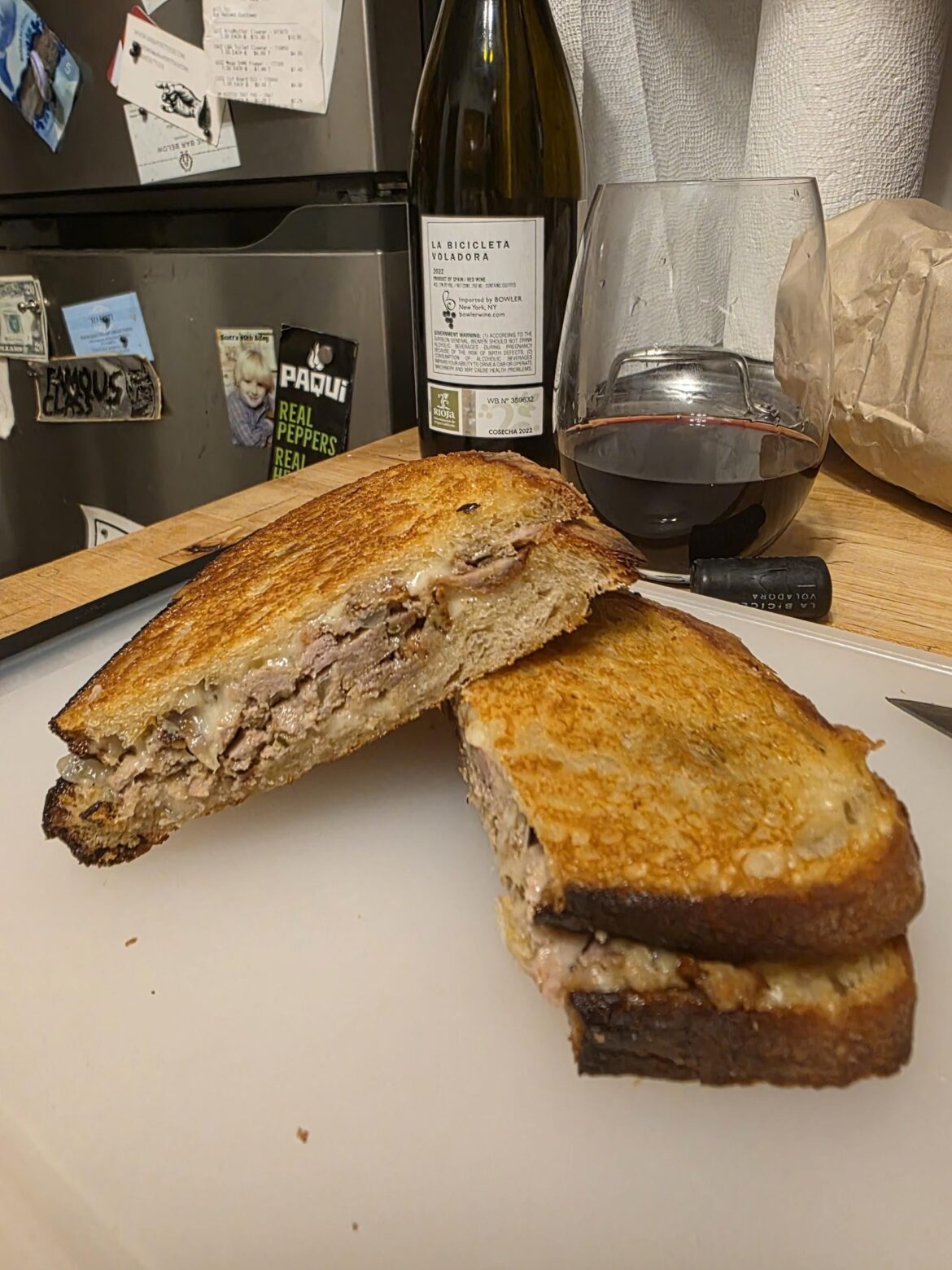 Meatloaf melt - homemade meatloaf w/ aged gruyere slow toasted in butter.
