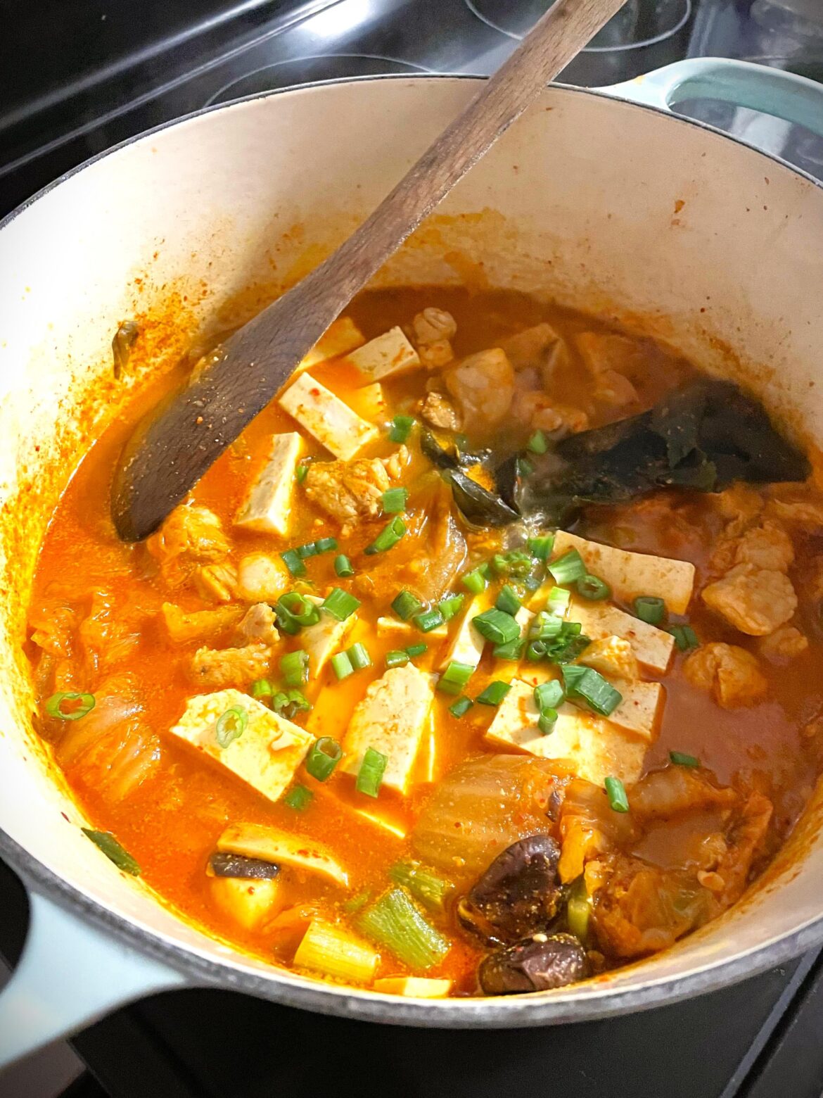 Made some Kimchi Jjigae, it's become one of my favorite winter meals <3