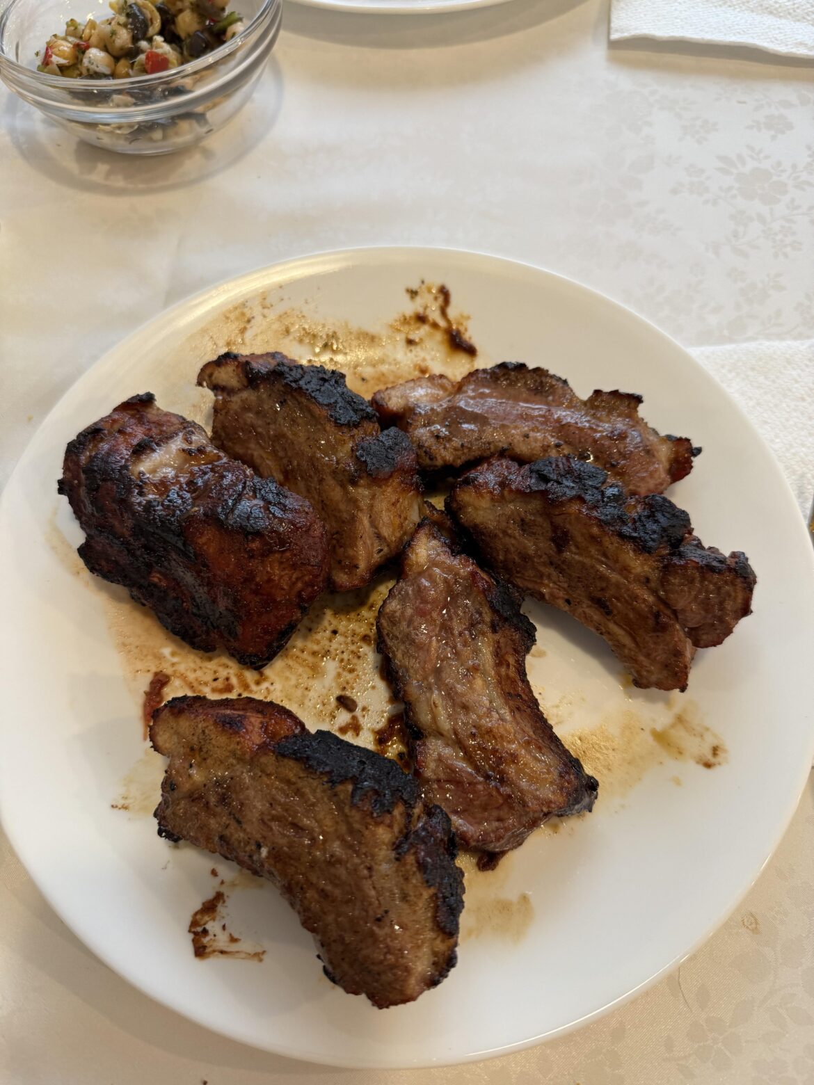 I don’t plate well, and it doesn’t bother me, but I made some killer ribs tonight (I love em burnt)