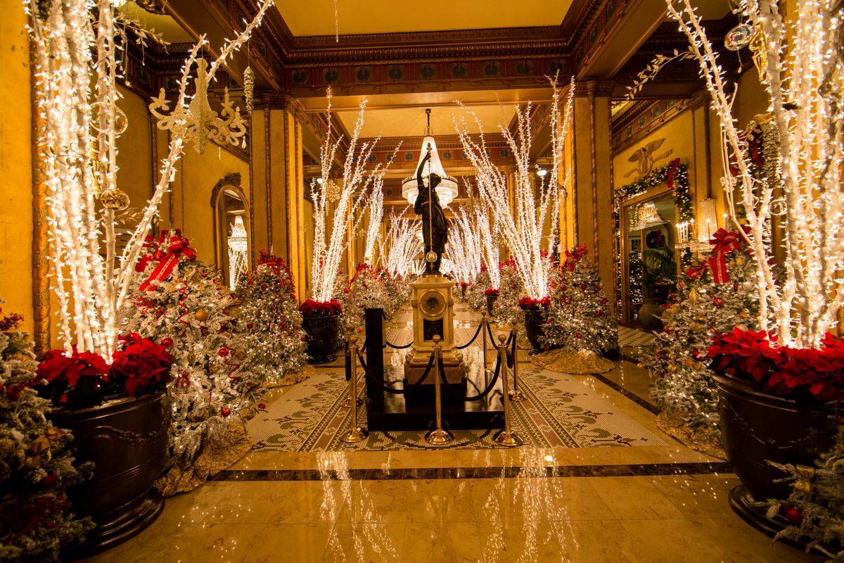 The Roosevelt Hotel is decorated for Christmas on December 3, 2014 in New Orleans, Louisiana. 