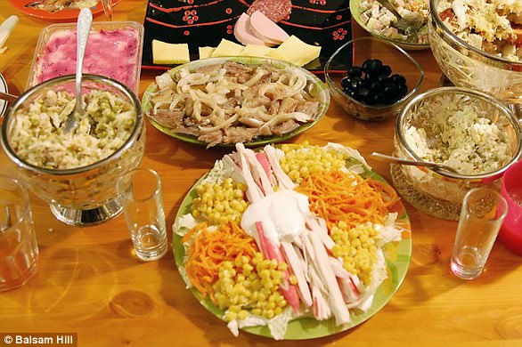 Olivier salad is a common addition to most Russian Christmas tables