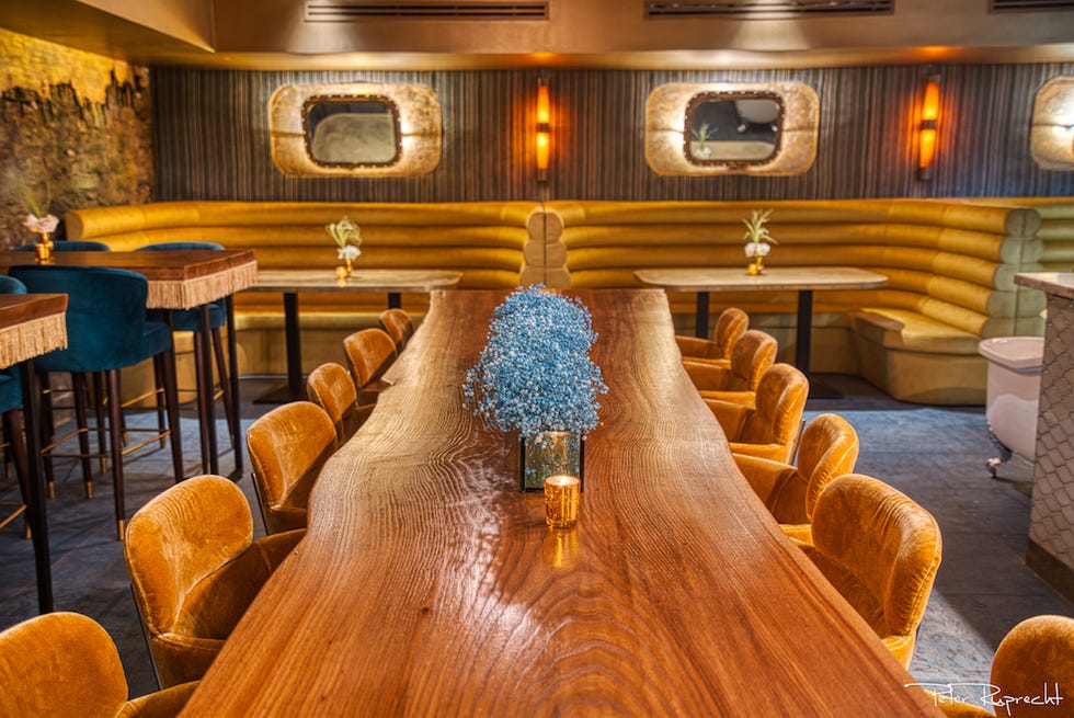 Downstairs at Lamia's Fish Market.