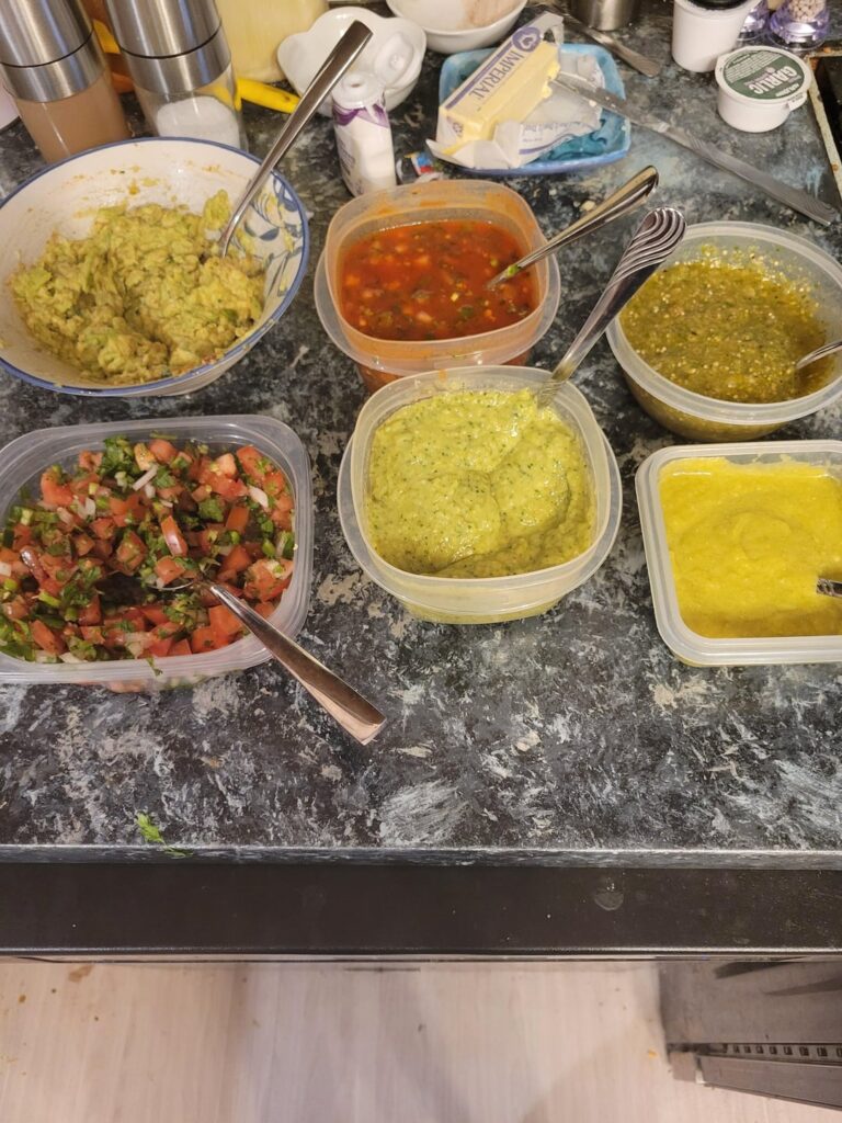 Aaaallll the salsas for nachos