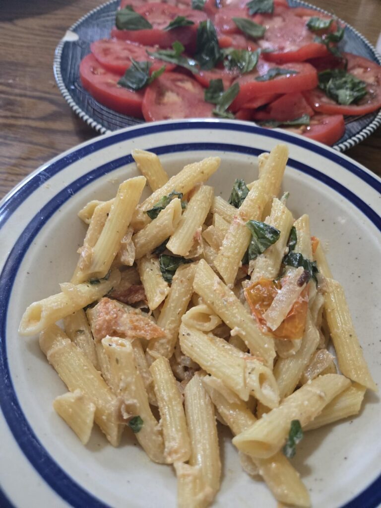 Dinnertime (my 80 yr old sicilian dad cooked) mangia!!!