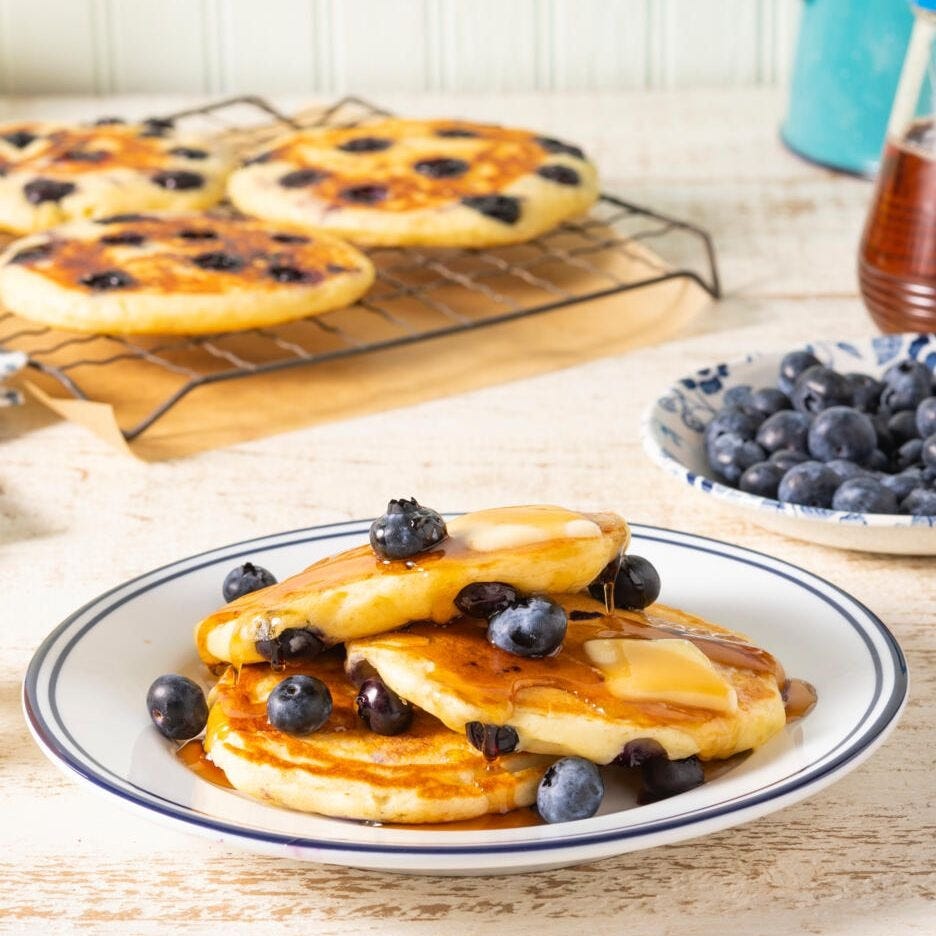 4th of july breakfast blueberry pancakes